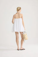 PATOU VOLUMINOUS BUSTIER DRESS WHITE