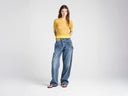 JW ANDERSON TWISTED WORKWEAR DENIM MID BLUE