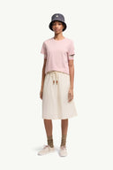 MONCLER TONAL EMBROIDERED LOGO T-SHIRT PINK