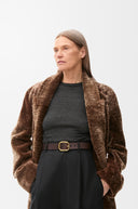 LOEWE ROUNDED BELT 3.5CM DARK BROWN