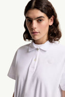 MONCLER CROPPED POLO WHITE