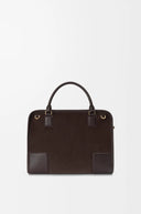 LOEWE LARGE AMAZONA 180 BAG SUEDE BROWN
