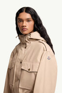 MONCLER CAREX CROPPED JACKET BEIGE