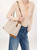 CHLOÉ CLOVER TOTE BAG CLAY BROWN