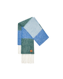 LOEWE STRIPED SCARF BLUE/GREEN