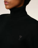 AMI PARIS ADC TURTLENECK TONAL BLACK