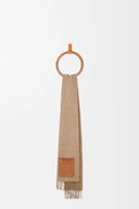 LOEWE ANAGRAM PATCH SCARF BEIGE