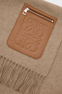 LOEWE ANAGRAM PATCH SCARF BEIGE