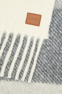 LOEWE STRIPED SCARF GREY/WHITE