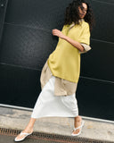 AMI PARIS LONG TRAPEZE SKIRT WHITE CREAM