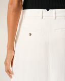 AMI PARIS LONG TRAPEZE SKIRT WHITE CREAM