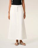 AMI PARIS LONG TRAPEZE SKIRT WHITE CREAM