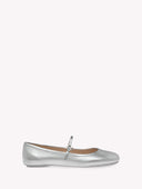 GIANVITO ROSSI CARLA BALLERINA SILVER