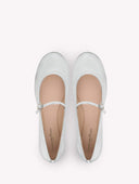 GIANVITO ROSSI CARLA BALLERINA SILVER