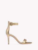 GIANVITO ROSSI PORTOFINO ANKLE STRAP SANDAL 8.5CM GOLD