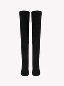 GIANVITO ROSSI ROLLING MID KNEE BOOT SUEDE BLACK