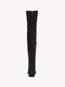 GIANVITO ROSSI ROLLING MID KNEE BOOT SUEDE BLACK