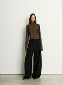 THE LATEST BILLIE WOOL BALLOON FIT TROUSER BLACK
