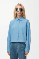 LOEWE CROPPED SHIRT BLUE