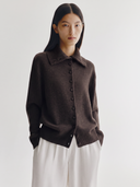 LISA YANG DENIE CARDIGAN DARK OAK