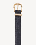 NILI LOTAN LOUISE BELT CROC EMBOSSED CALFSKIN