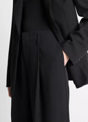 VINCE HIGH WAIST PLEATED TROUSER BLACK
