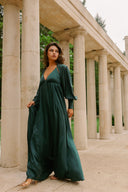 ZIMMERMANN SLIK SLIP DRESS JADE GREEN