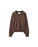 LISA YANG KATRIEL POLO PULL DARK TRUFFLE