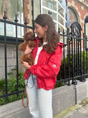 MONCLER HEMAR SHORT PARKA RED