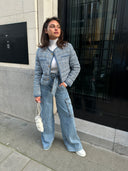 MONCLER ELIADI SHORT DOWN BOUCLE JACKET BLUE