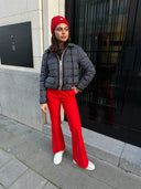 MONCLER BEANIE LOGO RED
