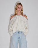 DARKPARK ERIN NECKLACE OFF SHOULDER KNIT WHITE