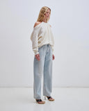 DARKPARK ERIN NECKLACE OFF SHOULDER KNIT WHITE