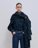 DARKPARK DETACHABLE SCARF SHIRT CHECKERED