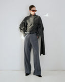 DARKPARK GAIA BELTED WIDE LEG TROUSER GREY