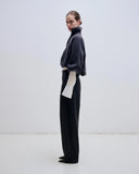 DARKPARK RONDA PLEATED BELTED TROUSER DARK GREY