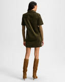 VERONICA BEARD KOULIS CORDUROY SHIRTDRESS CYPRESS