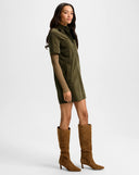 VERONICA BEARD KOULIS CORDUROY SHIRTDRESS CYPRESS