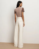 VERONICA BEARD FREDDY HIGH RISE EXTRA WIDE DENIM ECRU