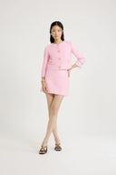 PATOU CROPPED TWEED JACKET PRIMROSE PINK