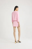 PATOU CROPPED TWEED JACKET PRIMROSE PINK