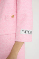 PATOU CROPPED TWEED JACKET PRIMROSE PINK