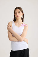 PATOU KNOT TANK TOP WHITE