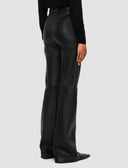 JOSEPH TAFIRA LEATHER TROUSER BLACK