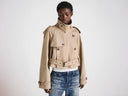 JW ANDERSON CROPPED BELTED TRENCH BEIGE