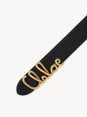 CHLOÉ ICONIC LOGO BELT BLACK
