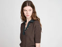 JW ANDERSON KNITTED POLO MILITARY GREEN