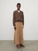 LISA YANG KATRIEL POLO PULL DARK TRUFFLE