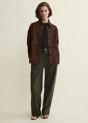ARMA KAYLEE SUEDE SHIRT JACKET MUD BROWN