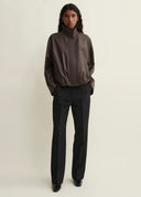 ARMA DAHILA LEATHER JACKET DARK BROWN